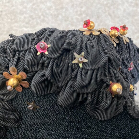 1940s Black Mini Top Hat Fascinator – Old Hollywood Glam